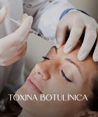 Aplicação de toxina botulínica.